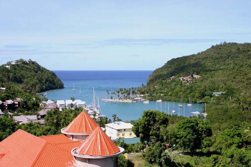 Marigot Bay, West coast, near Castries, Saint Lucia
